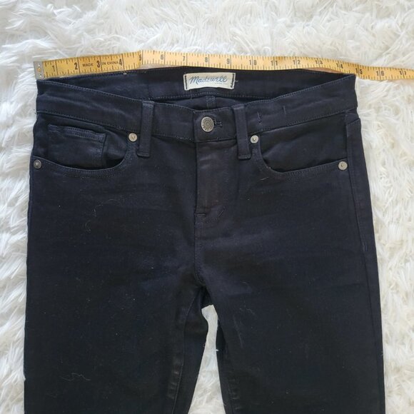 Madewell Black Skinny Skinny Ankle Zip Jeans - Size 26 - Picture 10 of 13